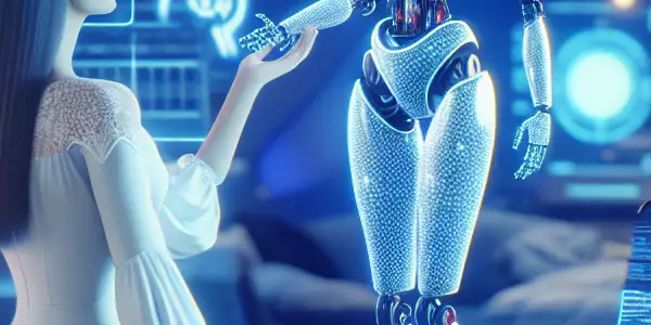 虚拟女友与人工智能的互动界面。